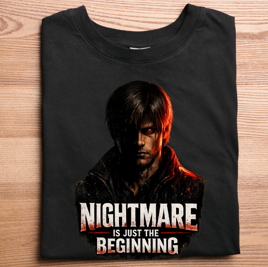 Nightmare Begins Oversized T-Shirt – Dark Streetwear Graphic Tee