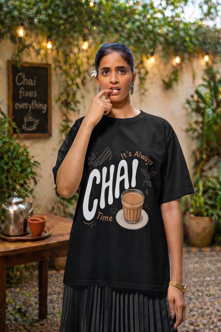 Chai Lover Oversized T-Shirt – Premium Cotton Streetwear Tee
