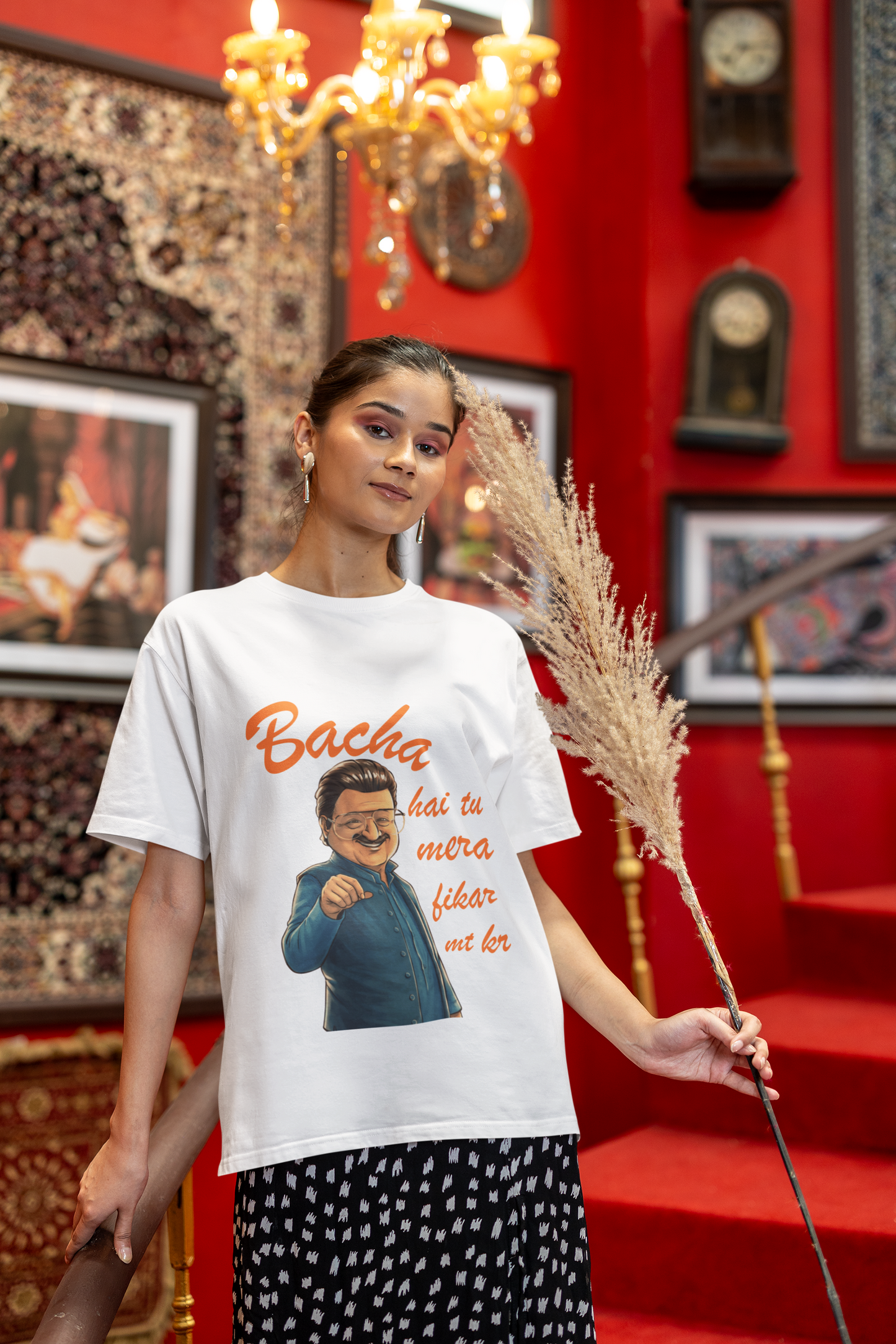 Bacha Hai Tu Mera Oversized T-Shirt | Funny Desi Graphic Tee