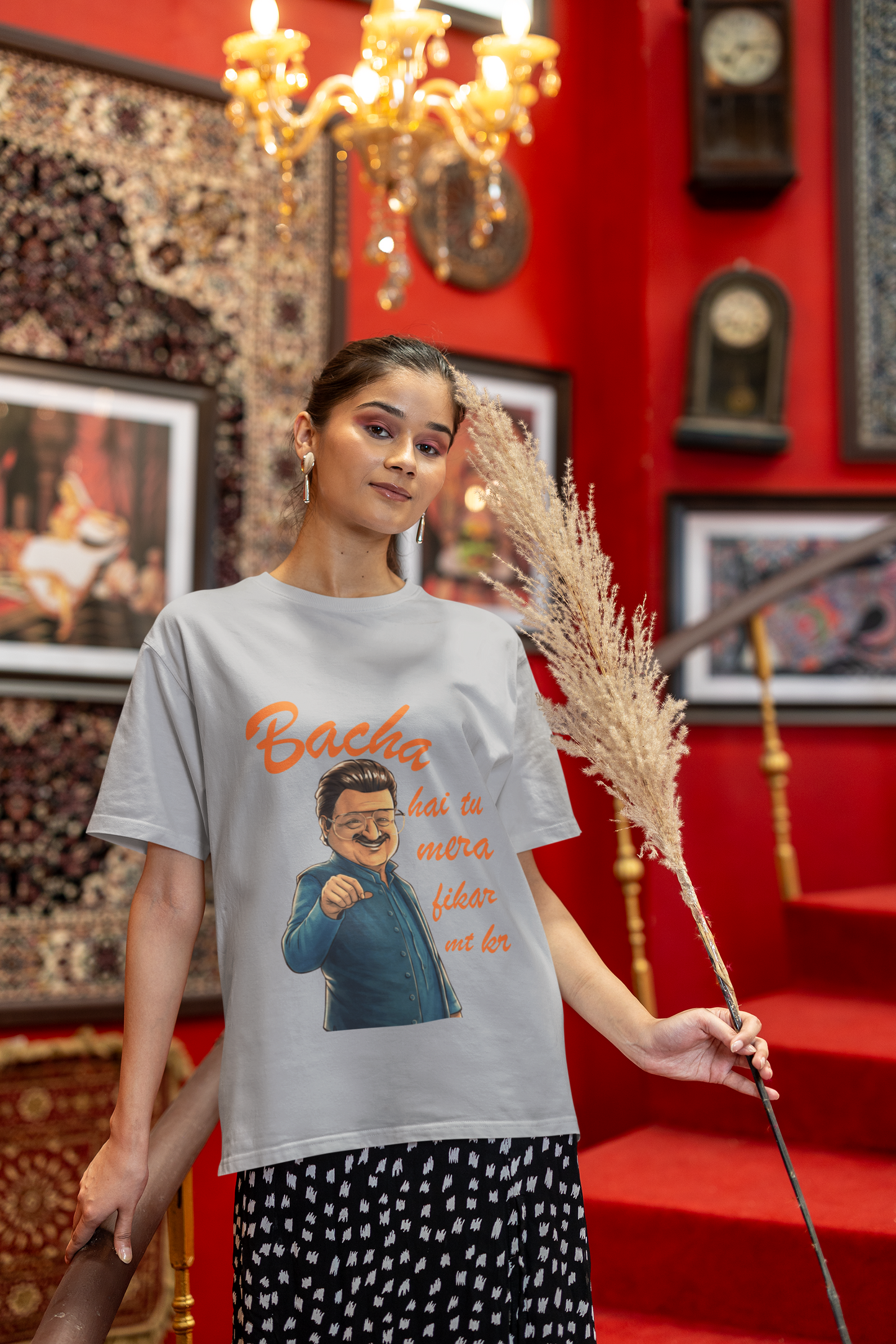 Bacha Hai Tu Mera Oversized T-Shirt | Funny Desi Graphic Tee