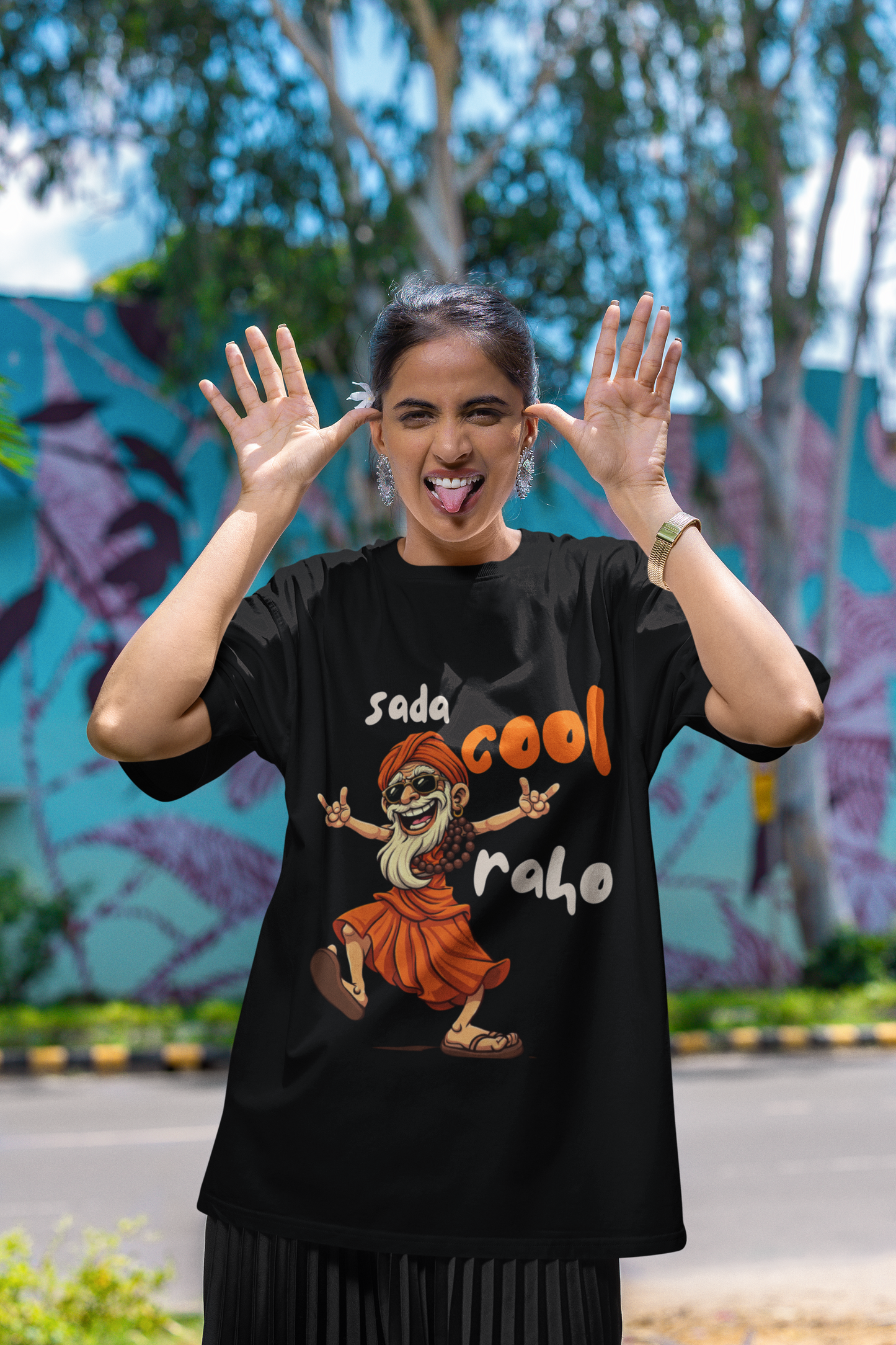 Sada Cool Raho Oversized T-Shirt | Unisex Streetwear Tee