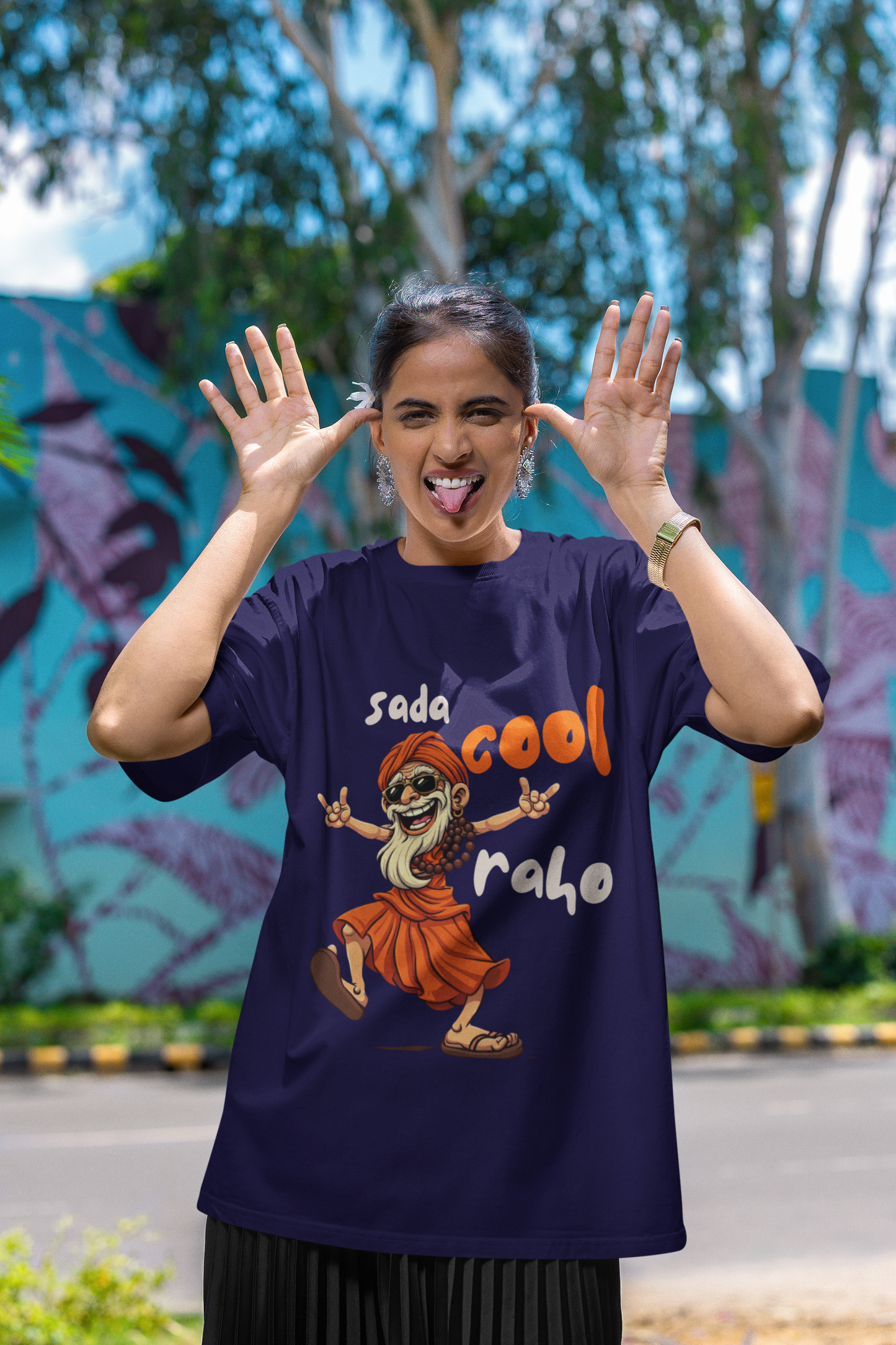 Sada Cool Raho Oversized T-Shirt | Unisex Streetwear Tee