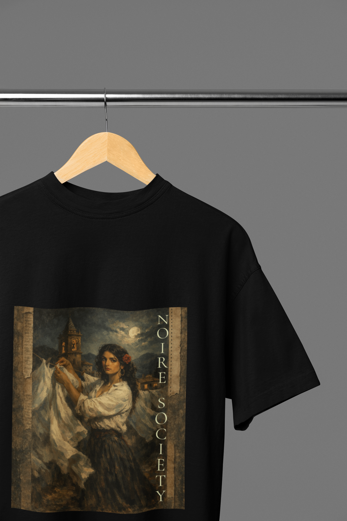 Noire Society Oversized Vintage Art T-Shirt