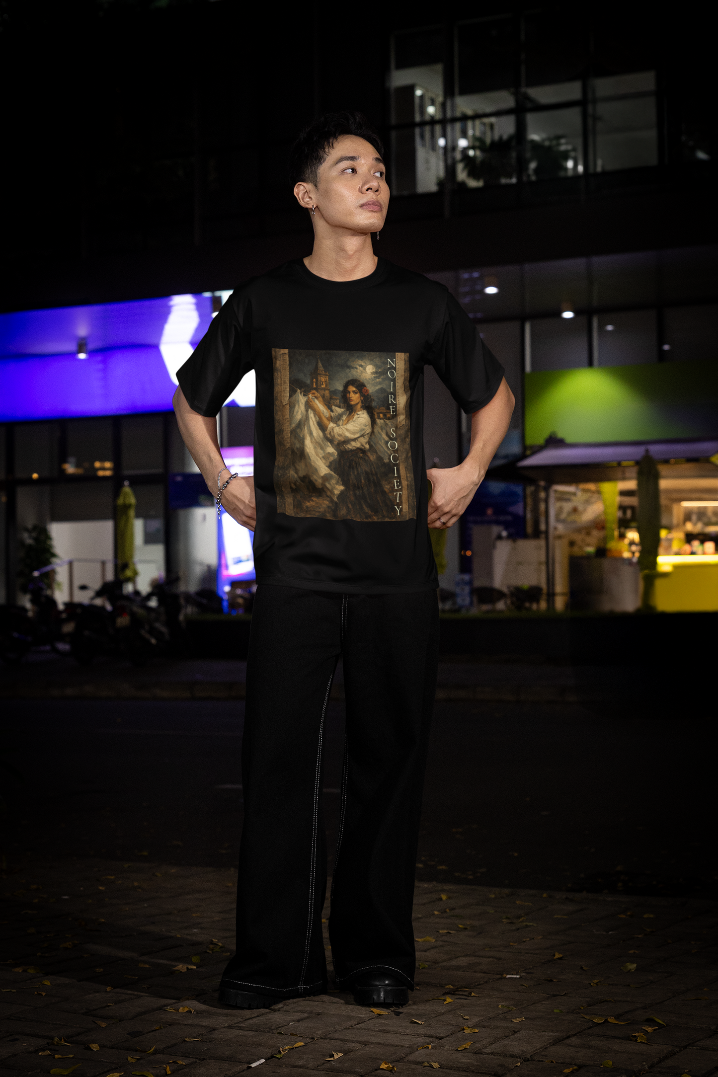 Noire Society Oversized Vintage Art T-Shirt