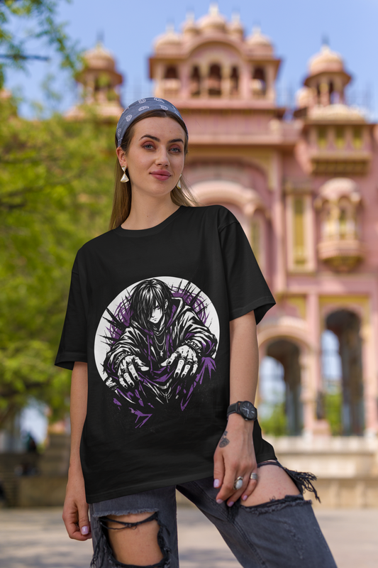 Lost Beyond Reality Oversized T-Shirt – Gothic Streetwear (Black)