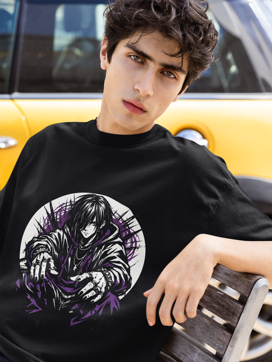 Lost Beyond Reality Oversized T-Shirt – Gothic Streetwear (Black)