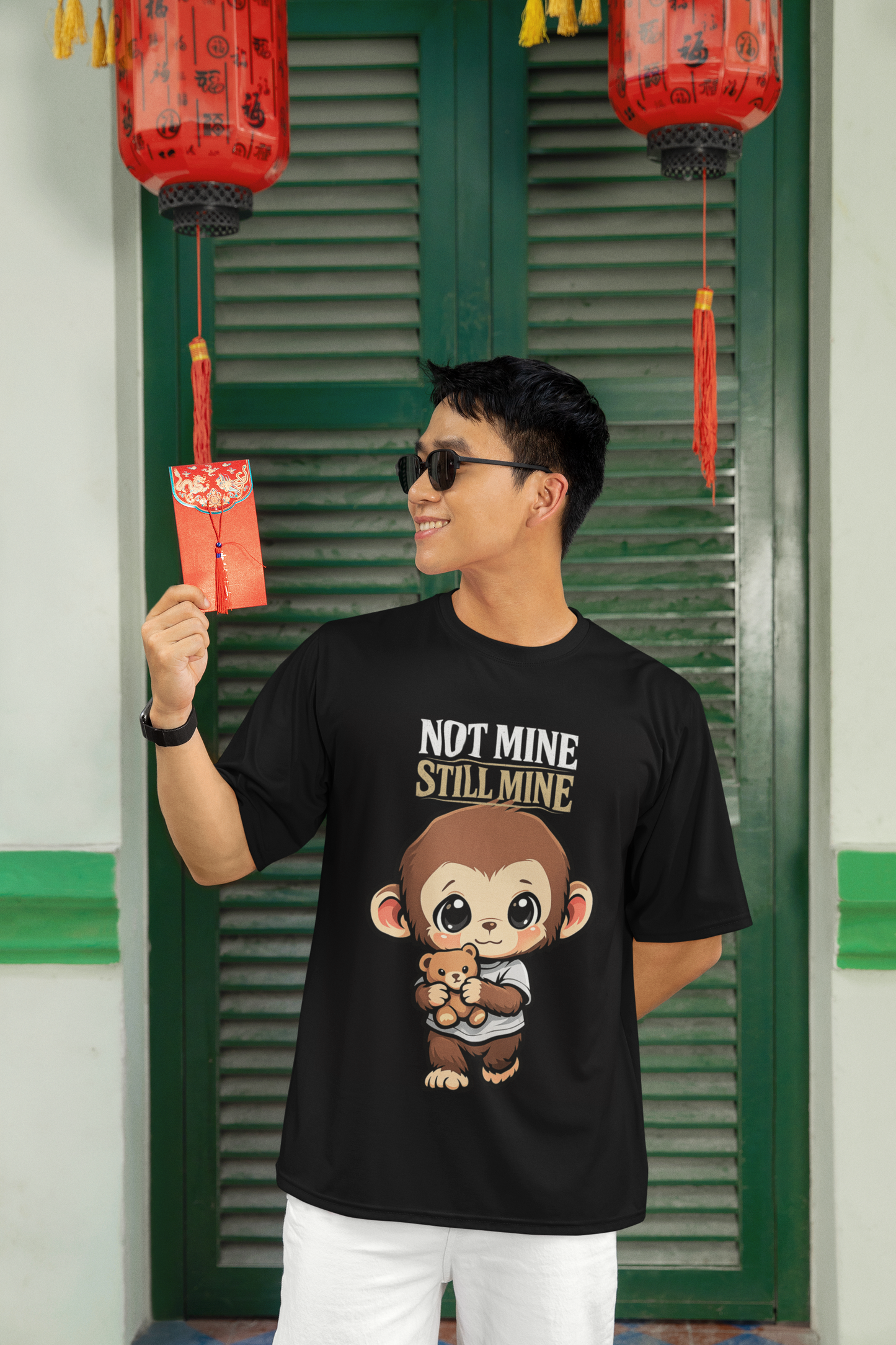 Cute Monkey Teddy Oversized T-Shirt – Unisex Streetwear