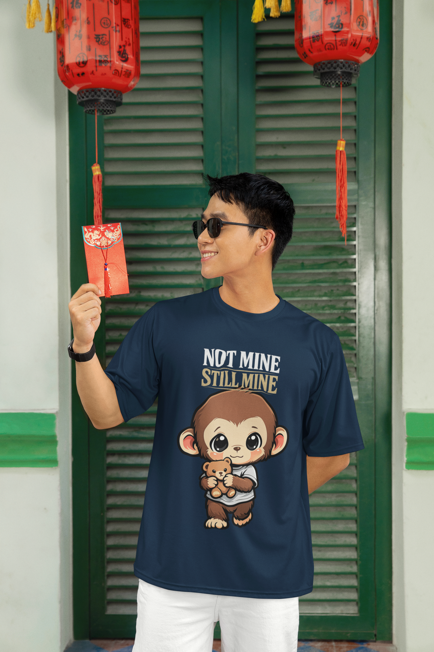 Cute Monkey Teddy Oversized T-Shirt – Unisex Streetwear